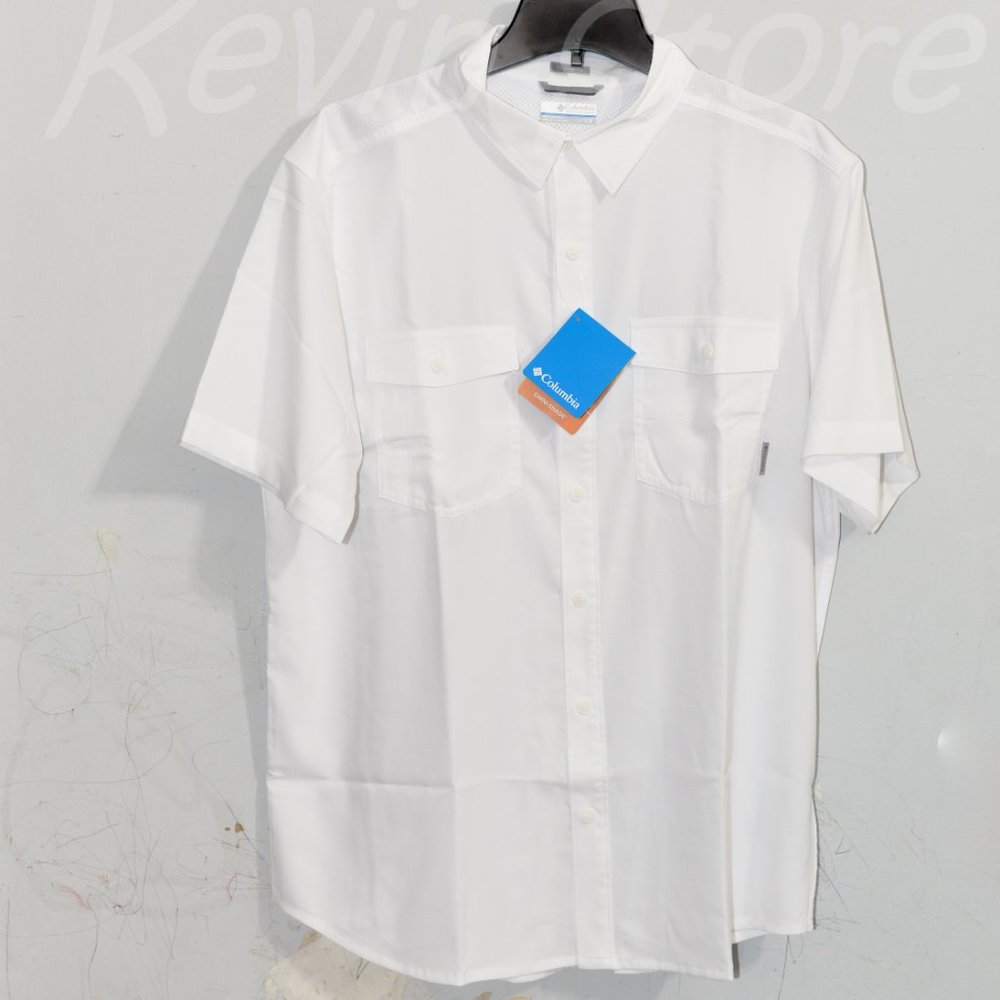 Columbia‎ Men's James Bay Short Sleeve Woven Shirt white NWT